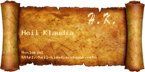 Heil Klaudia névjegykártya